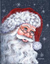 Diamond Painting Pakket - Serie Kerstmis - Kerstman - 50x40 cm - Complete Set - Volledige Bedekking - Ronde Steentjes