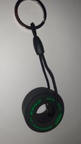 Formule 1 Autoband Sleutelhanger - Keychain - Groen