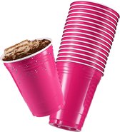 Pink Cups - 25stuk(s) - 475ml - Party Cups - Beerpong - Drankspel - Beerpong Bekers - Plastic Bekers