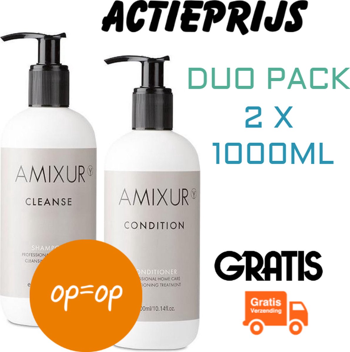 AMIXUR Duo Pack Shampoo / Conditioner 2 x 1000ml