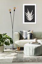 Canvas Experts schilderij opgepsannen op 38mm frame met Exclusief modern Zwarte plant desgin model A maat 45x60CM Wanddecoratie | Poster | Wall art | canvas doek |muur decoratie |