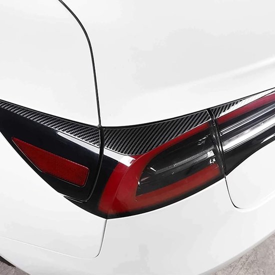 Tesla Model 3 Couvercle de feu arrière en fibre de carbone Lampe arrière  Accessoires