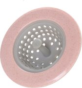 Siliconen gootsteen zeef 11 cm -  Gootsteenfilter – Afvoerzeef - Aanrecht zeef - roze