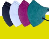 Setje van 4 gekleurde mondmaskers