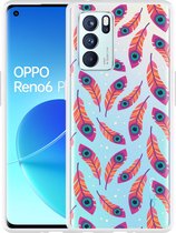 Oppo Reno6 Pro 5G Hoesje Feather Art - Designed by Cazy