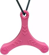 Bijtketting- Kauwketting- Boemerang- Roze