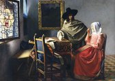 Johannes Vermeer - The Glass of Wine, 1661 -  Puzzel 1000 stukjes