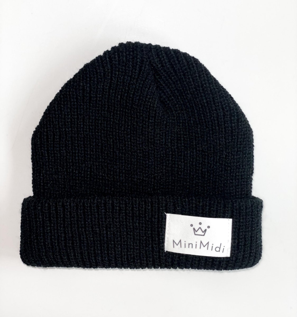 MiniMidi - Babymuts - Kindermuts - Beanie - Gebreid - Baby - Zwart - 1-3 jaar