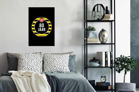 Poster Jubileum - Decoratie - 80 jaar - 40x60 cm