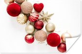 Poster Winter - Kerst - Kerstballen - 30x20 cm - Kerstmis Decoratie - Kerstversiering - Kerstdecoratie Woonkamer - Kerstversiering - Kerstdecoratie voor binnen - Kerstmis