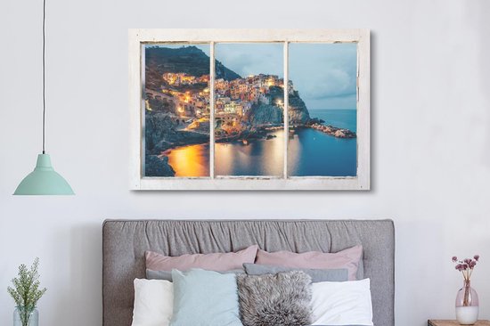 Tableau Toile Transparente - Mer - Italie - 180x120 cm - Décoration murale XXL