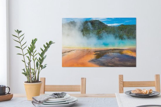 Tableau sur toile Parc national de Yellowstone Amérique - 90x60 cm - Décoration murale