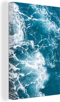 Canvas Schilderij Zee - Golf - Oceaan - 80x120 cm - Wanddecoratie