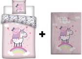 Peppa Pig dekbedovertrek + fleecedeken Unicorn PROMOpack