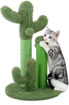 Knoedel Krabpaal - Cactus Krabpaal - Krabpaal Voor Katten - Met Kattenspeeltje - Groen