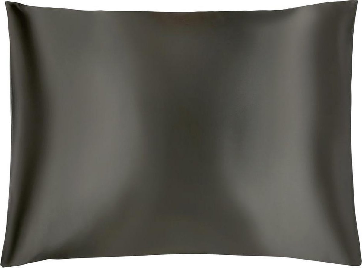 Lio - Satijnen kussensloop - Beauty pillowcase - Kussensloop 60 x 70 cm - Antraciet - Anti allergeen - Huidverzorging - Haarverzorging - Beddengoed - Bedtextiel