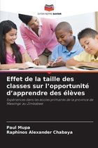 Effet de la taille des classes sur l'opportunite d'apprendre des eleves