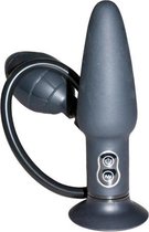 True Black Vibrating Anal Plug