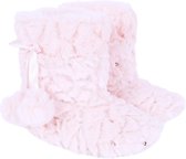 Lichtroze pantoffels met pompons MAAT 25-27 EU