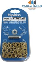 50x Hipkiss PP20 -Gat diameet 6.75mm-Messing-Zeilringen-Zeilkousen.