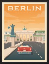 Poster met lijst Vintage Berlijn - 30 x 40