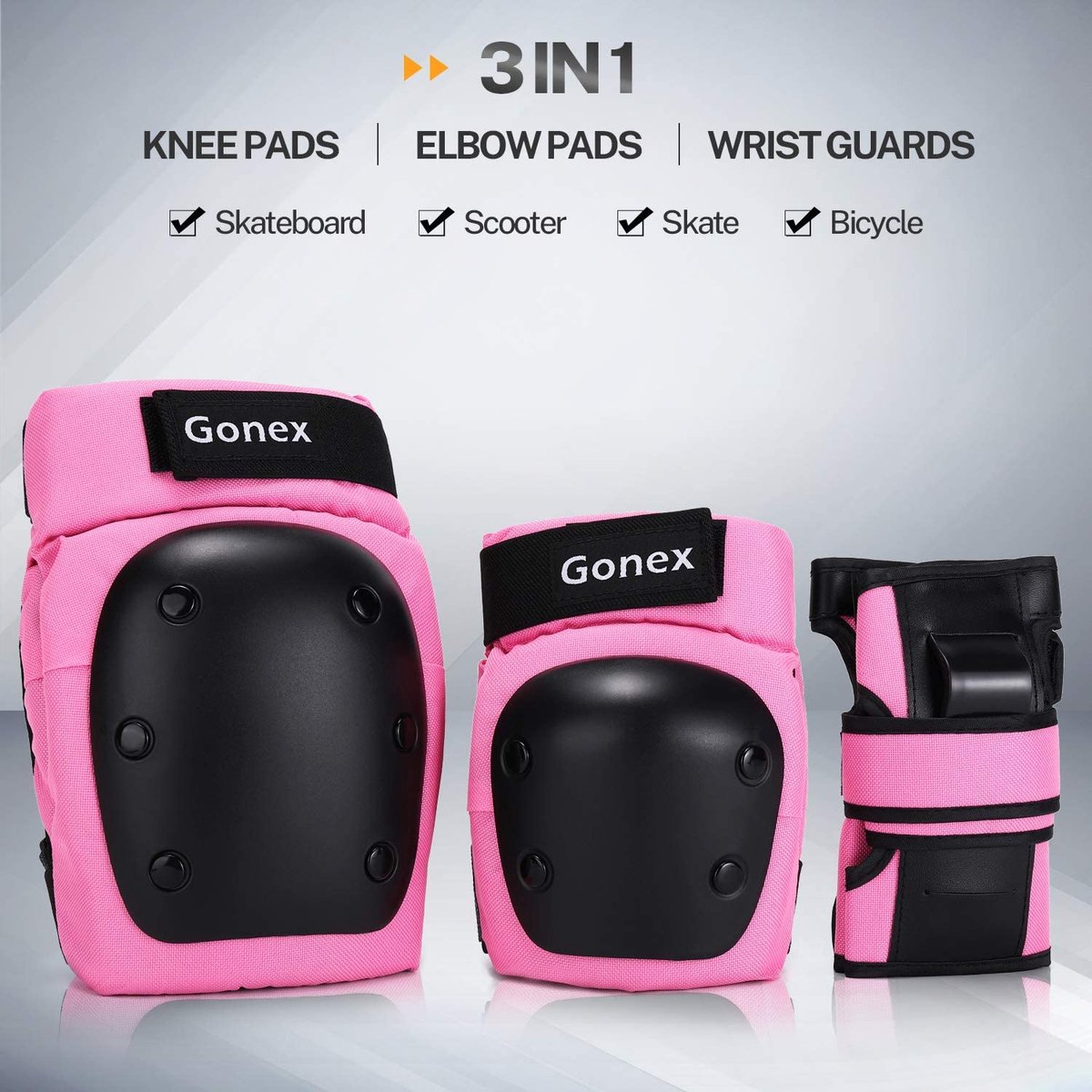 ONTYZZ Protections de Roller Adulte Adolescent Genouillère Set Coudieres Protege Poignet 6 en 1 Ensemble de Protection pour Patin à roulettes Patinage Skateboard Kit de Protection ONTYZZ Protections de Roller Adulte Adolescent Genouillère Set Coudieres Protege Poignet 6 en 1 Ensemble de Protection pour Patin à roulettes Patinage Skateboard Kit de Protection