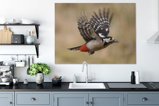 Peintures sur toile - Un pic épeiche en route pour nourrir ses petits - 120x90 cm - Décoration murale