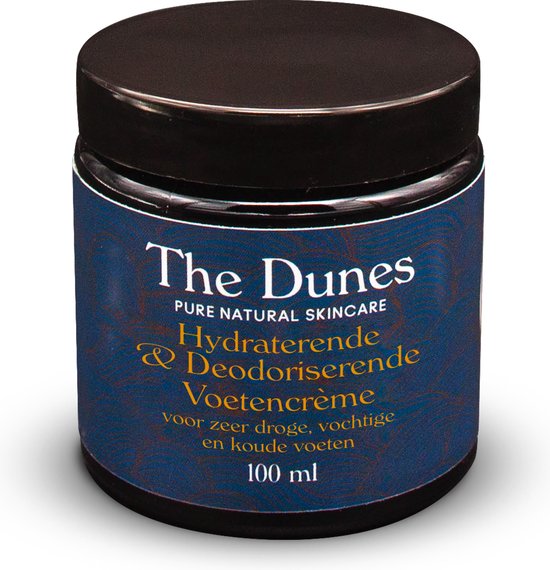 The Dunes pure natural skincare Hydraterende & Deodoriserende Voetencrème met etherische oliën van Cipres, Lavendel, Munt, Salie en allantoïne die…