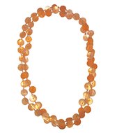 Ketting - Oranje ronde hangertjes - 157 Centimeter - Damesdingetjes