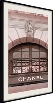 Ingelijste Poster - Chanel Zwarte lijst met passe-partout