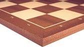 Luxe schaakbord mahonie en esdoorn 45 cm met notatie - veldmaat 50 mm - maat 5