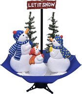 Huis en Tuin Depot Kerstboom Sneeuwend Met Paraplubasis 170 Cm Pvc Blauw