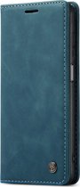 Xiaomi Mi 10T Hoesje - Caseme - Serie - Kunstlederen Bookcase - Blauw - Hoesje Geschikt Voor Xiaomi Mi 10T