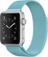 Mobigear Milanese Roestvrij Staal Bandje Geschikt voor Apple Watch Series 5 (44 mm) - Turquoise