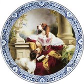 Heinen Delfts Blauw | Bord Lady Springer Spaniel | Wandborden | Souvenir | Delfts Blauw