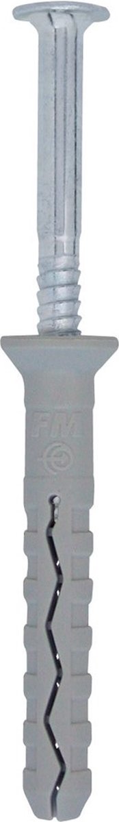 Friulsider FM 41808511 TSS Slagplug met schroef 4.8 x 85mm - Nylon/Staal - Verzinkt - Platte kop - 8 x 80mm (150st)