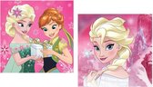 Frozen Elsa en Anna (2 Zijden) Sierkussens - Kussen - 40 x 40 inclusief vulling - Kussen van Polyester - KledingDroom®