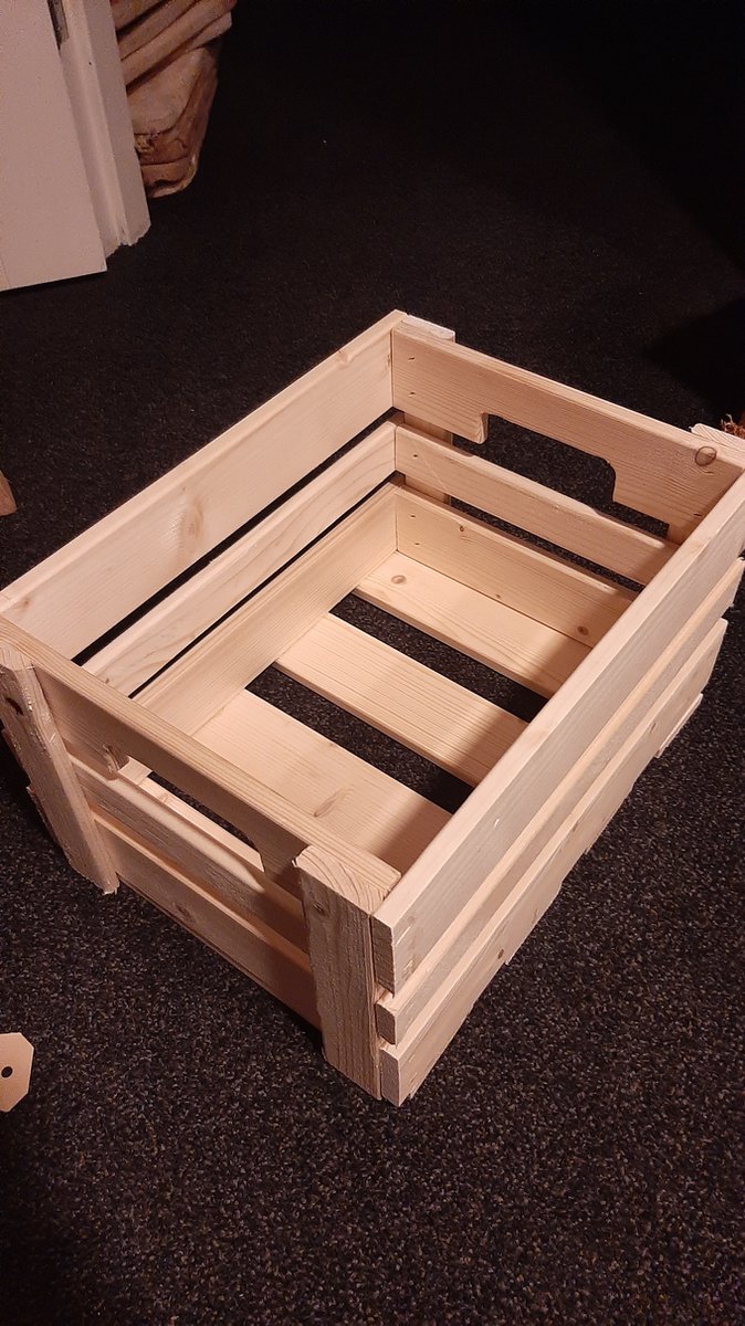Transportkrat - Fietskrat - Geschenken krat - Houten krat — afbeelding 3