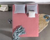 1-persoons hoeslaken dubbel jersey (extra dik) roze / zachtroze 90/100 x 200/220 cm TOP KWALITEIT (warm en zacht voor de winter)