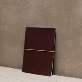 Monk & Anna notitieboek | Vegan leer | Mahogany (Mahonie/donkerbruin)