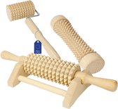 SFR Houten massageroller Set 3 stuks Massage Wellness Roller Hand Body