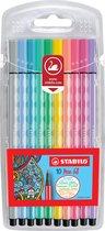 STABILO Pen 68 - Premium Viltstiften - Speciale Etui - Met 10 Pastelkleuren