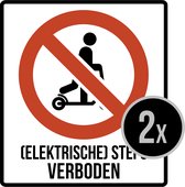 Borden | Pictogram | Elektrische steps verboden | Step verboden | Verbodsbord | Forex | Rechthoek | 22 x 25 cm | 2 stuks