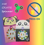 Plaknagels Duopack Confetti Blaadjes | Set van 2 | Met Gratis Spinner | Kinderen | Geen Lijm Nodig