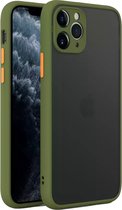 Smoke Transparant iPhone X Hoesje - Shockproof Hoesje iPhone X - Hoesje Apple iPhone X(s) - Telefoonhoesje iPhone X - Olijf Groen - Shockproof - TPU & Siliconen hoesje - Luxe iPhone Cover