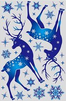 Raam Decoratie - Raamdecoratie - Kerst - Raamstickers - Glassticker - Vrolijk Kerstfeest - Decor Voor Thuis - Kinderkamer - Nieuwe Jaar Stickers - Hert D