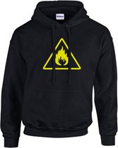 Hoodie | Gevarensymbolen | Flammable Materials - L