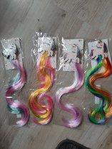 1 x Unicorn- gekleurde haarset