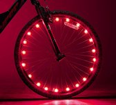 LED fietswiel verlichting - 20 LED - Rood + BATTERIJEN