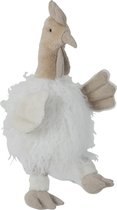 J-Line Deurstop  Kip Textiel Wit Large